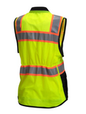Pyramex RVZF6110, Womens Black Bottom Surveyor Vest, Class 2