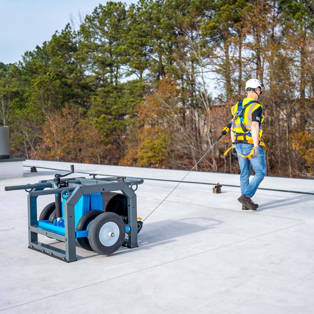 Mobile Fall Protection System Raptor Tie Down 60060US Big Foot Mobile Fall Protection System – Safewerks