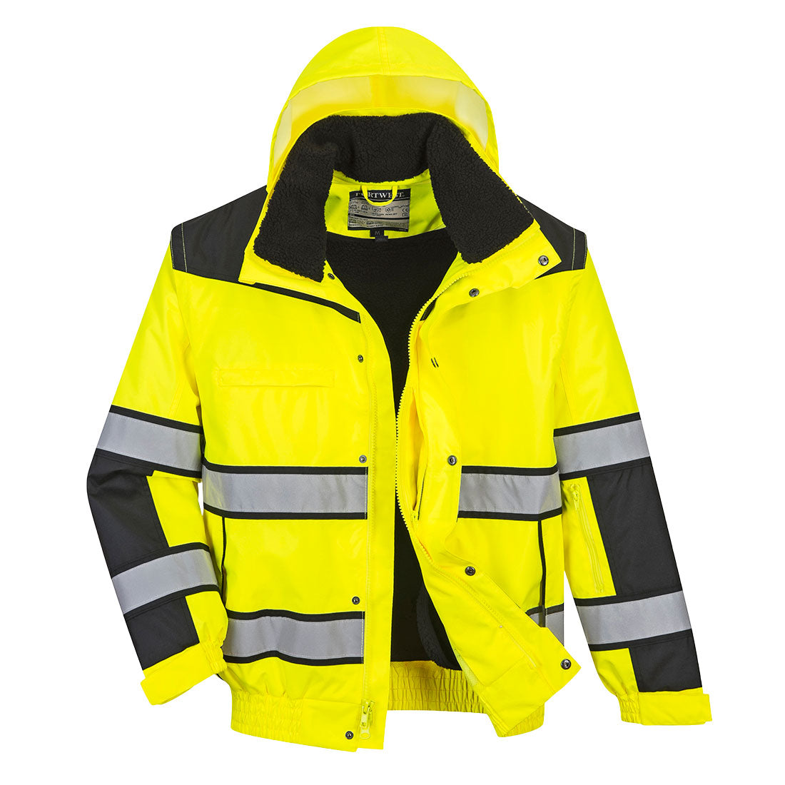 Portwest UC466 Hi Vis 3-in-1 Contrast Winter Bomber Jacket