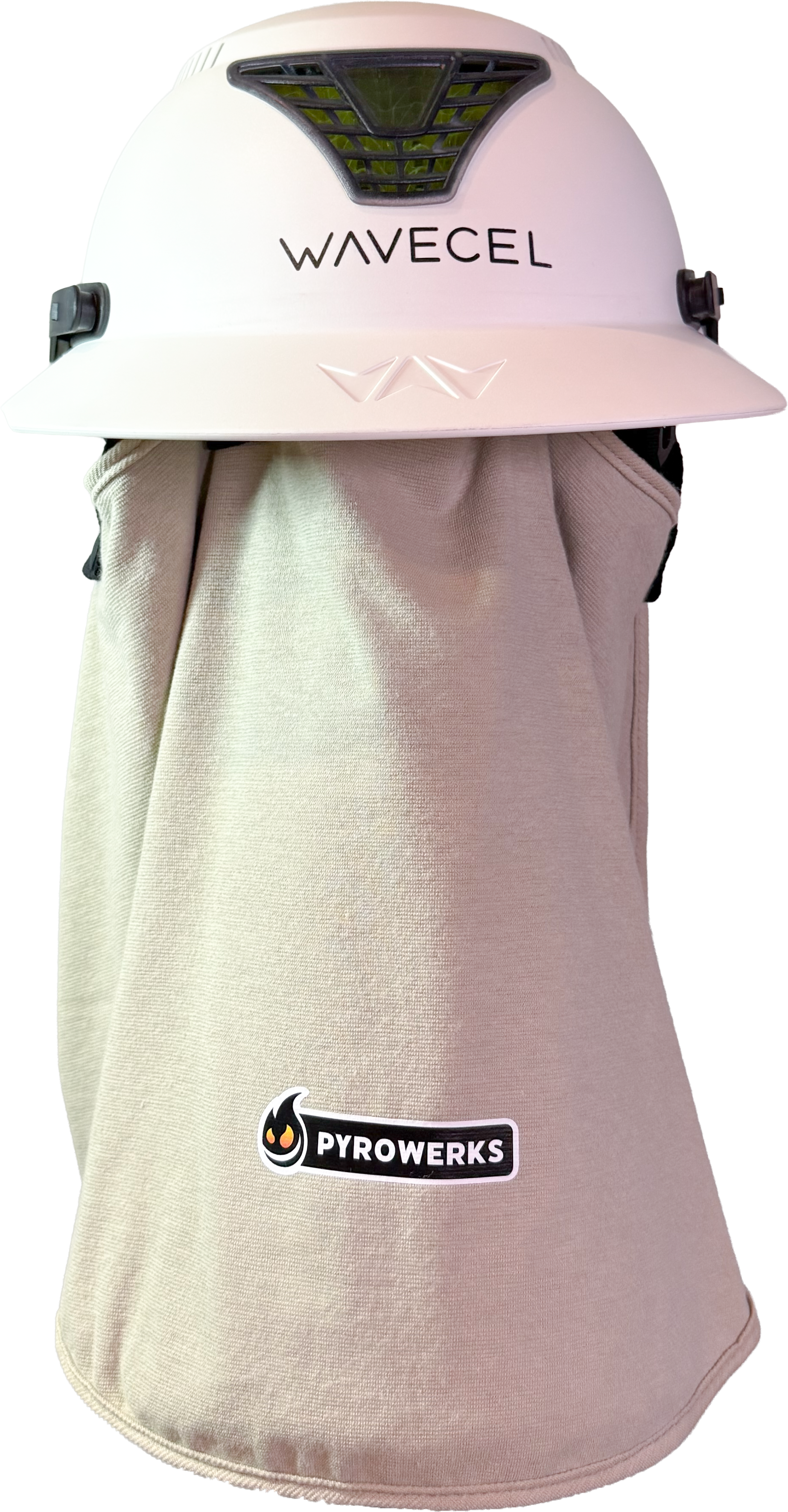 Flame Resistant Hard Hat Cooling Neck Shade PYROWERKS Hi Vis FR