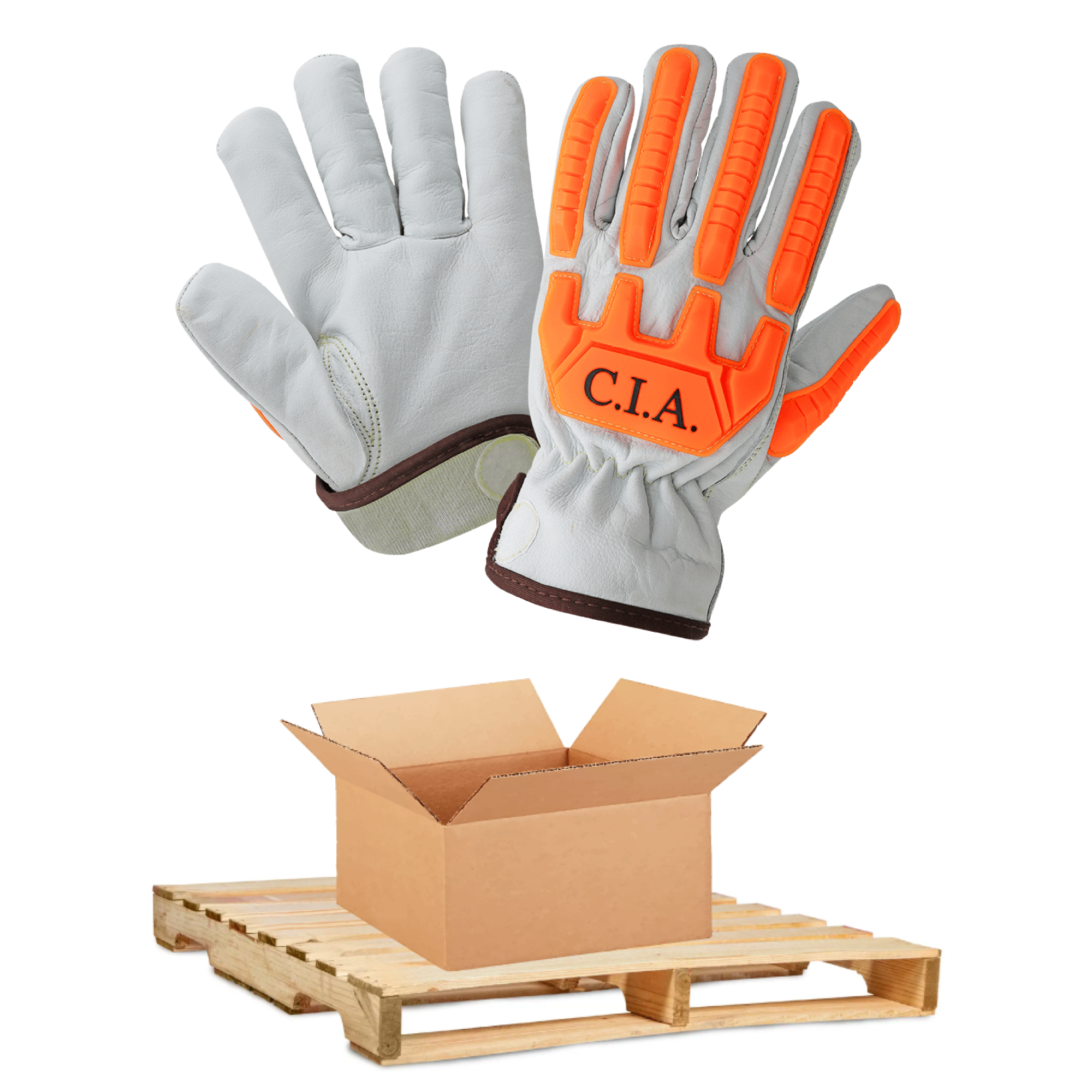 BULK, Global Glove & Safety CIA7700 High-Visibility Cut and Impact Resistant Buffalo Leather Drivers, Cut A7 (360 pairs)