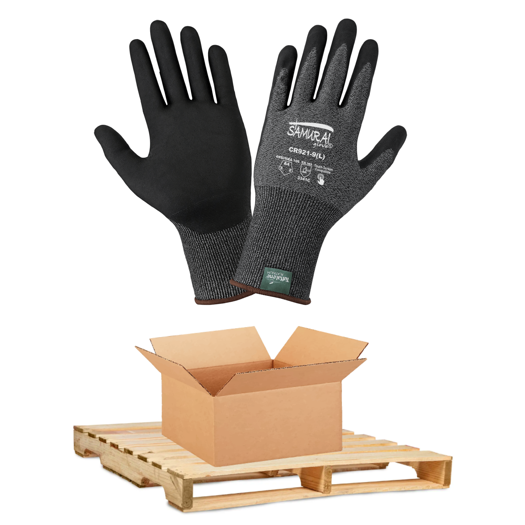 ANSI/ISEA 105-2016 Level A4 Impact & Cut Resistant Gloves, Hi-Vis, Nitrile  Coated