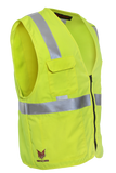 National Safety Apparel Drifire FR Hi-Vis Twill Deluxe Vest, Class 2, 8.9 cal/cm²