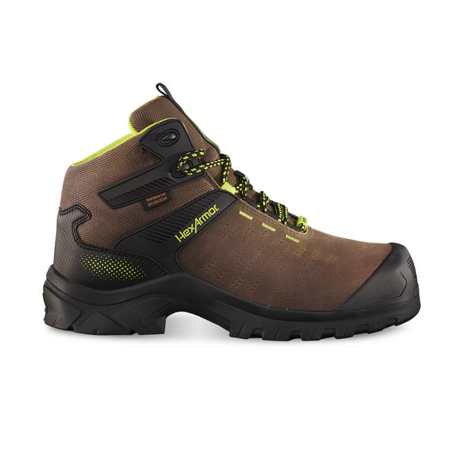 HexArmor Xbase met guard, Brown, Composite Toe – Safewerks