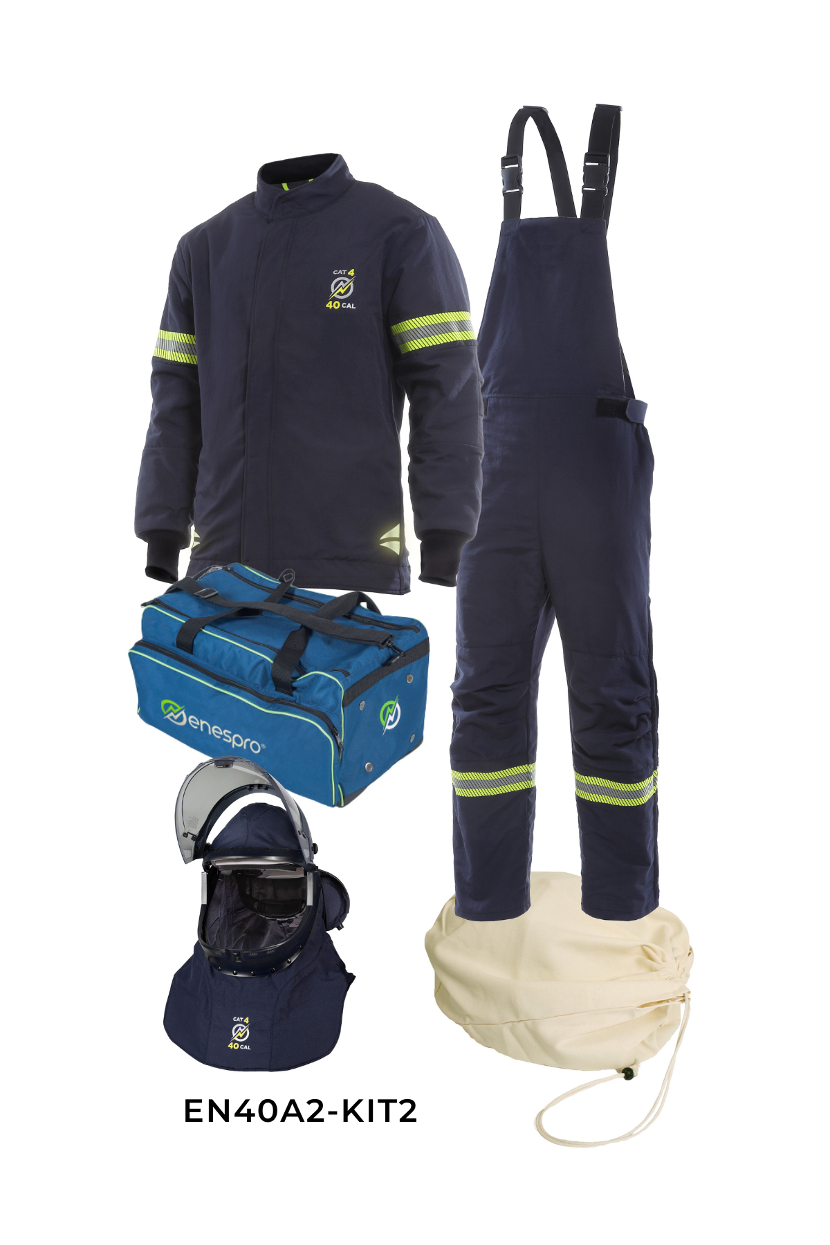 National Safety Apparel Enespro AirLite Ascend, Arc Flash Kit, Lift Front Hood with Fans, 40 cal