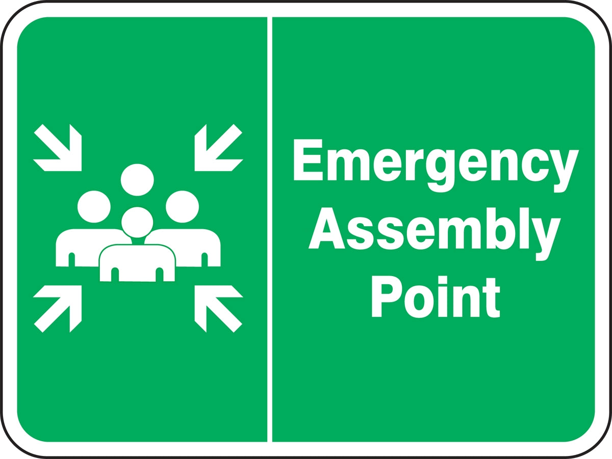 Accuform Safety Sign: Emergency Assembly Point (Graphic)