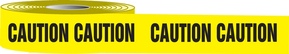 Accuform Plastic Barricade Tape, Caution