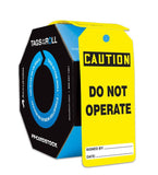 Accuform Tags By The Roll, Caution Do Not Operate