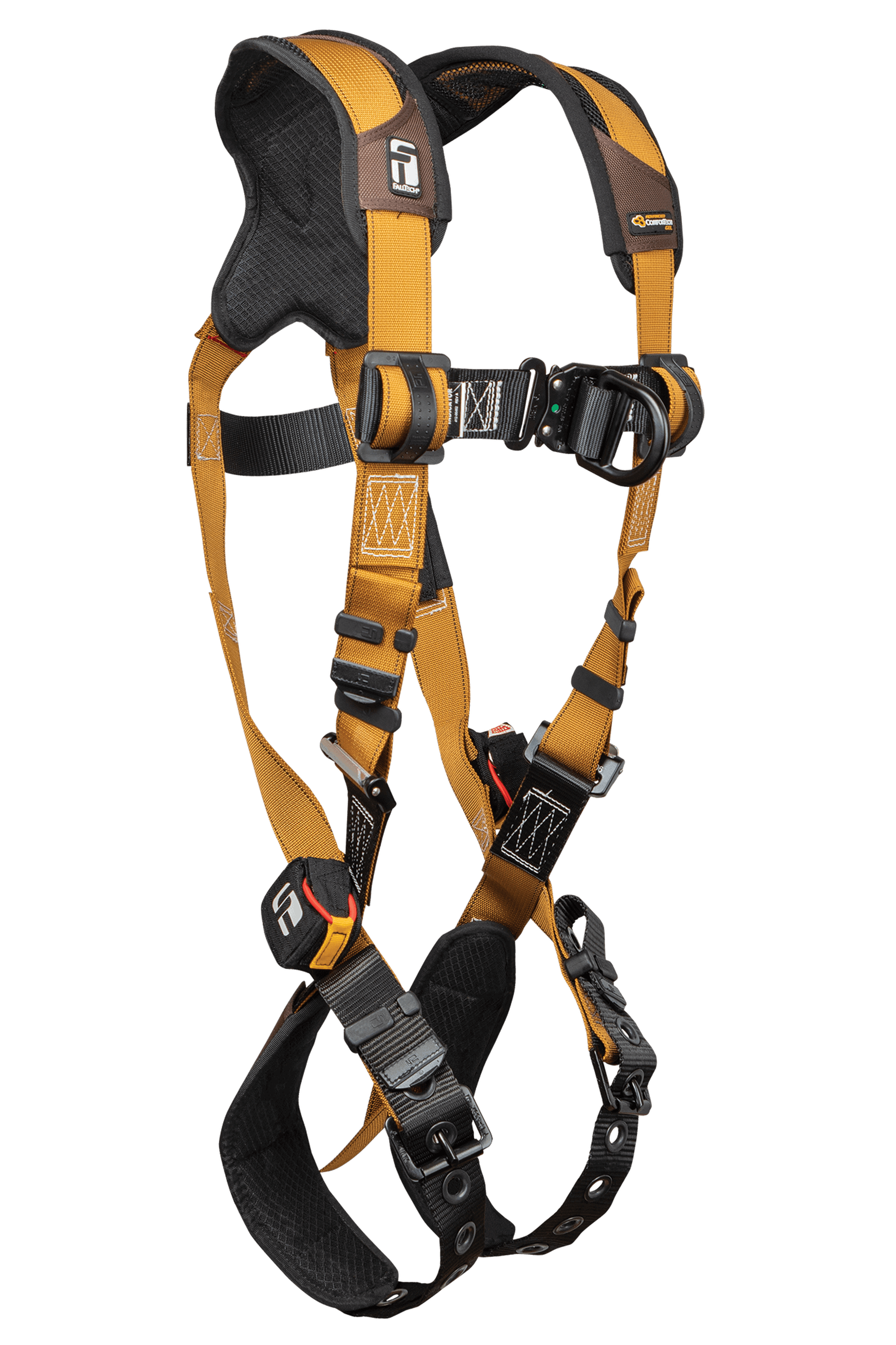FallTech 7080BFD Advanced ComforTech® Gel 2D Climbing Non-belted Full Body Harness, Tongue Buckle Leg Adjustment (each)