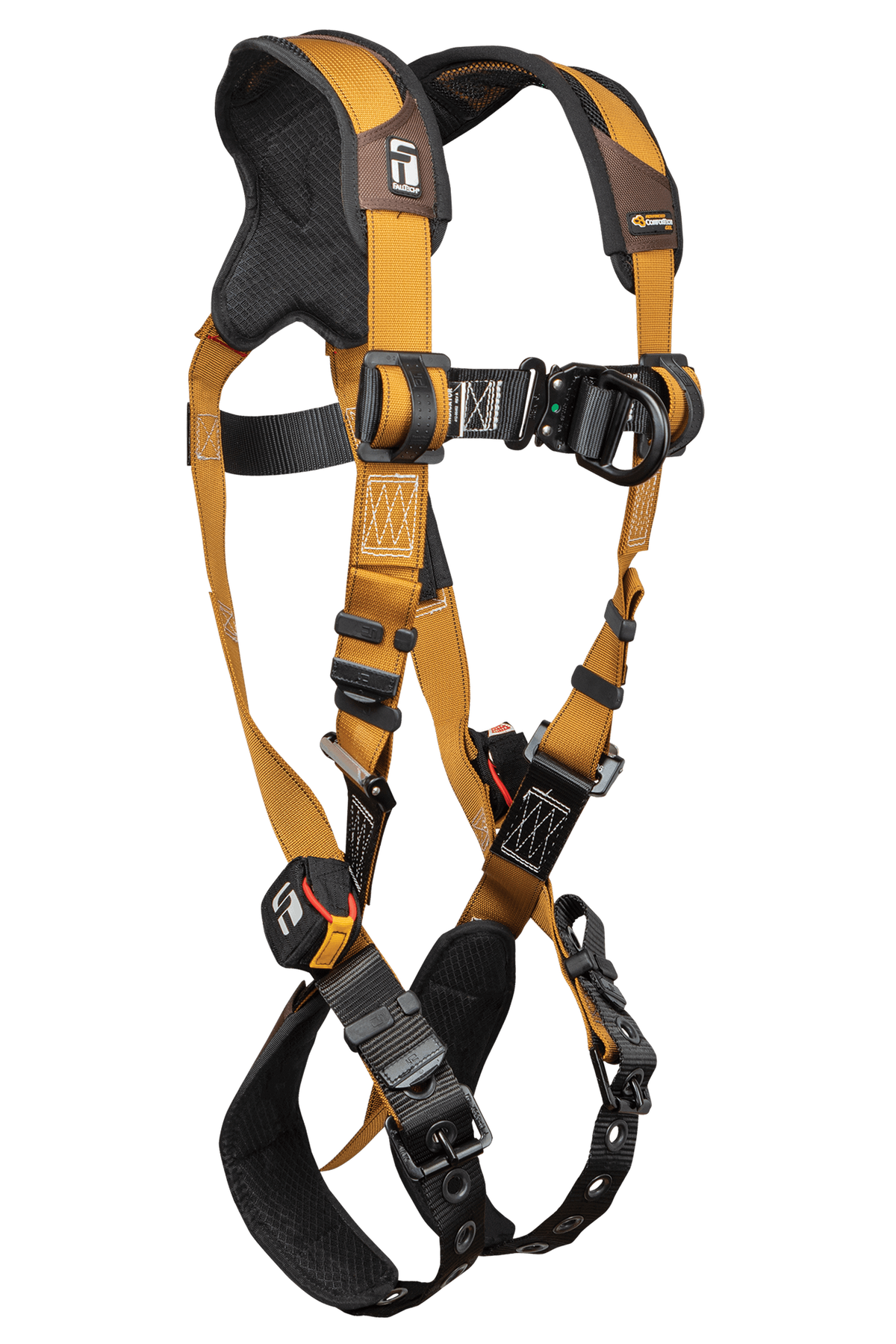 FallTech 7080BFD Advanced ComforTech® Gel 2D Climbing Non-belted Full Body Harness, Tongue Buckle Leg Adjustment (each)