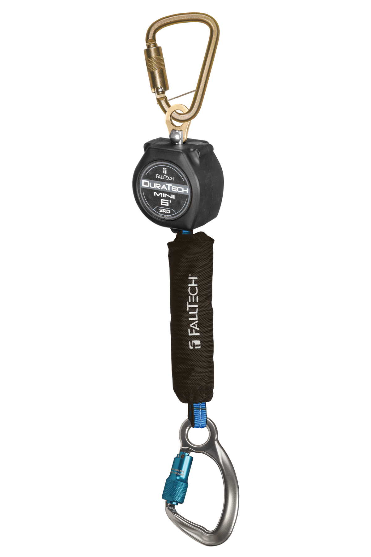 FallTech 72706SB6 6' Mini Personal SRL with Aluminum Carabiner, Includes Steel Dorsal Connecting Carabiner (each)