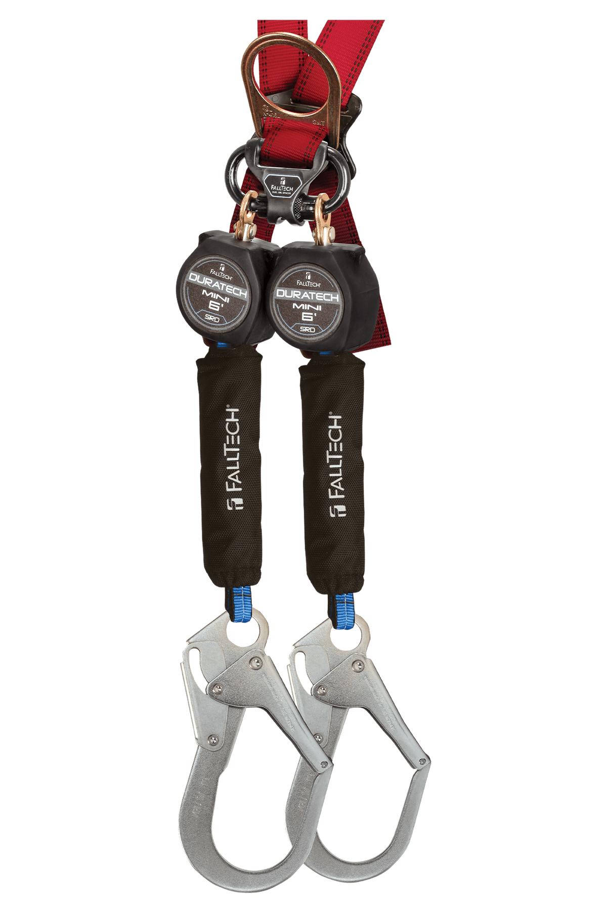 FallTech 72706TB3 6' Mini Personal SRL with Steel Rebar Hooks, Includes Steel Dorsal Connecting Carabiner (each)