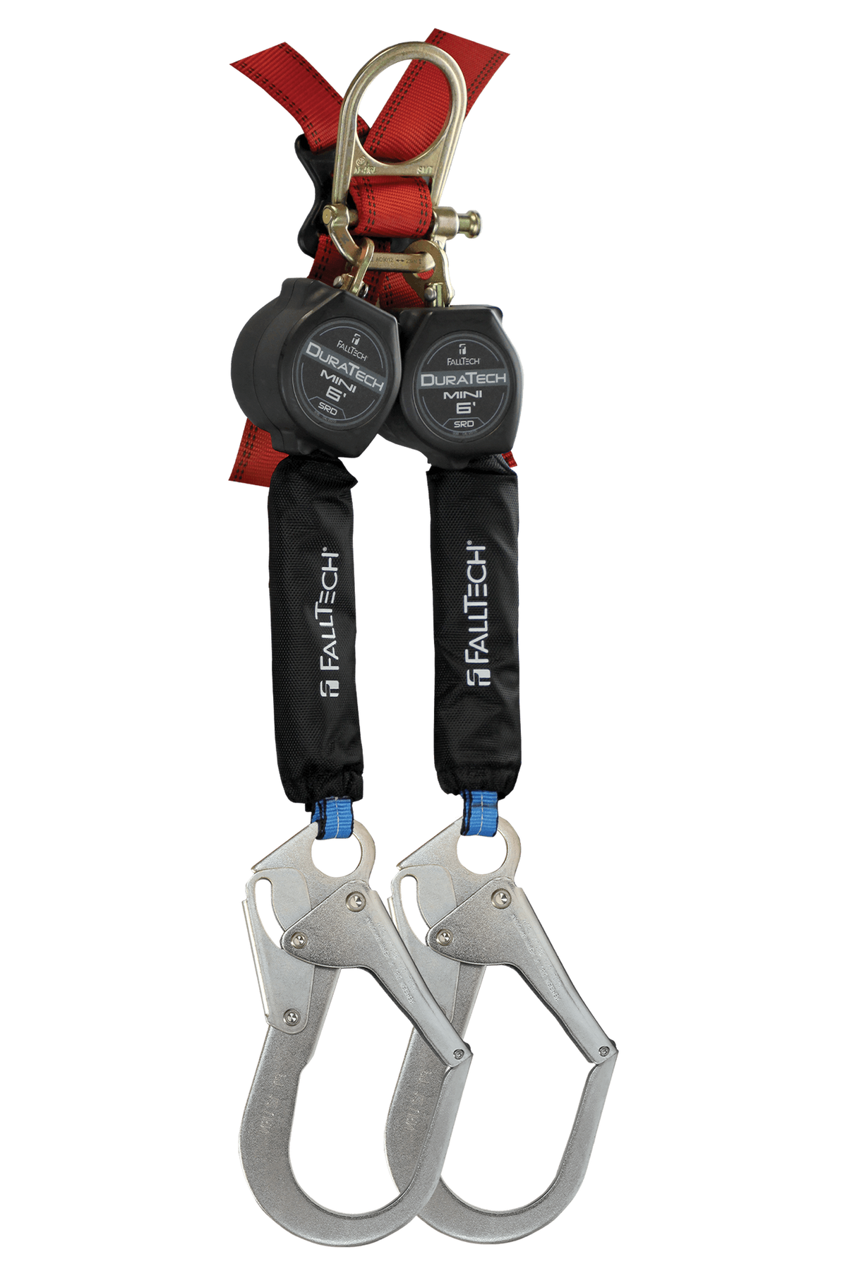 FallTech 72706TH3 6' Mini Personal SRL with Steel Rebar Hooks, Includes Triple-Lock Steel Dorsal Connector