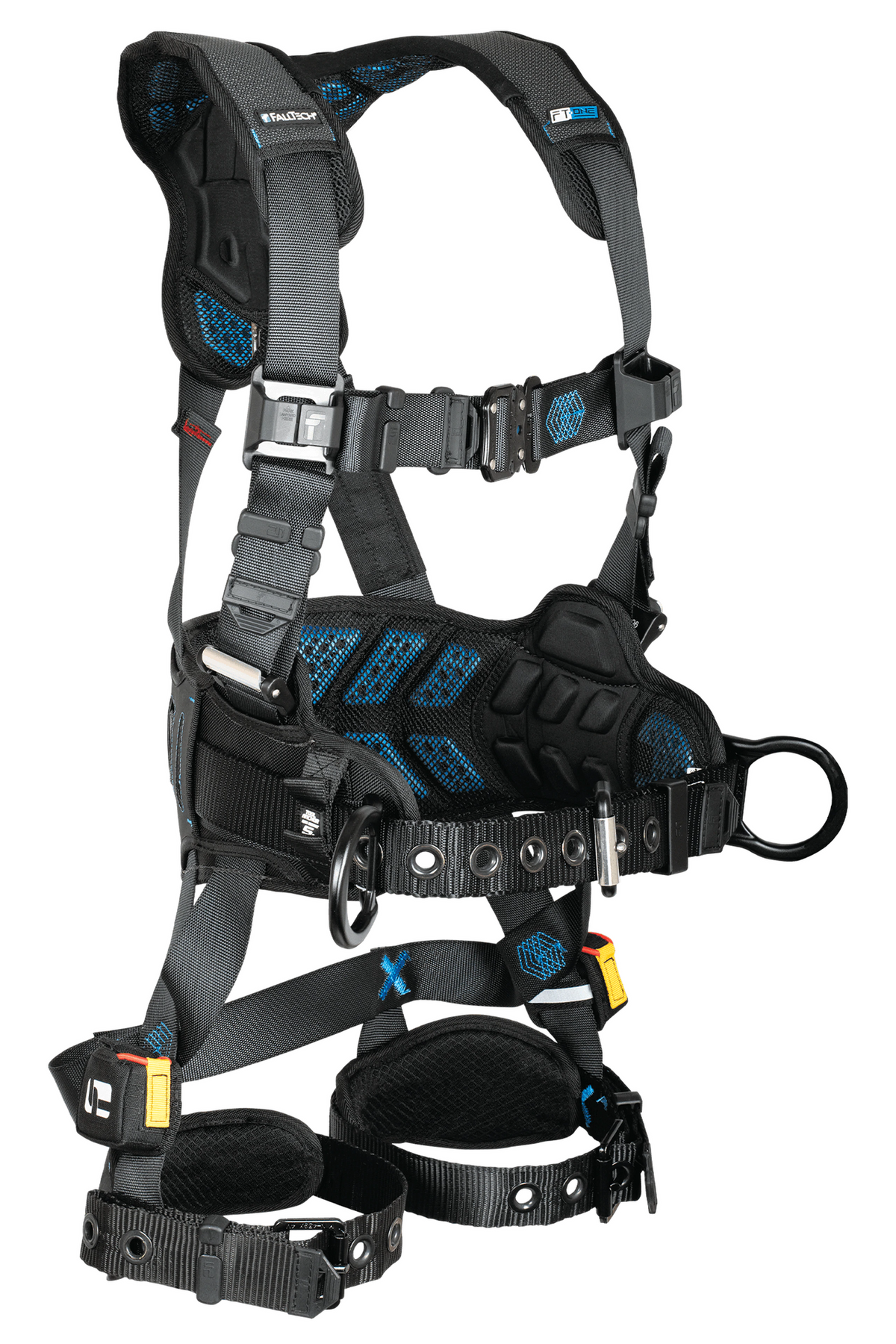 FallTech 8127B FT-One™ 3D Construction Belted Full Body Harness, Tongue Buckle Leg Adjustments