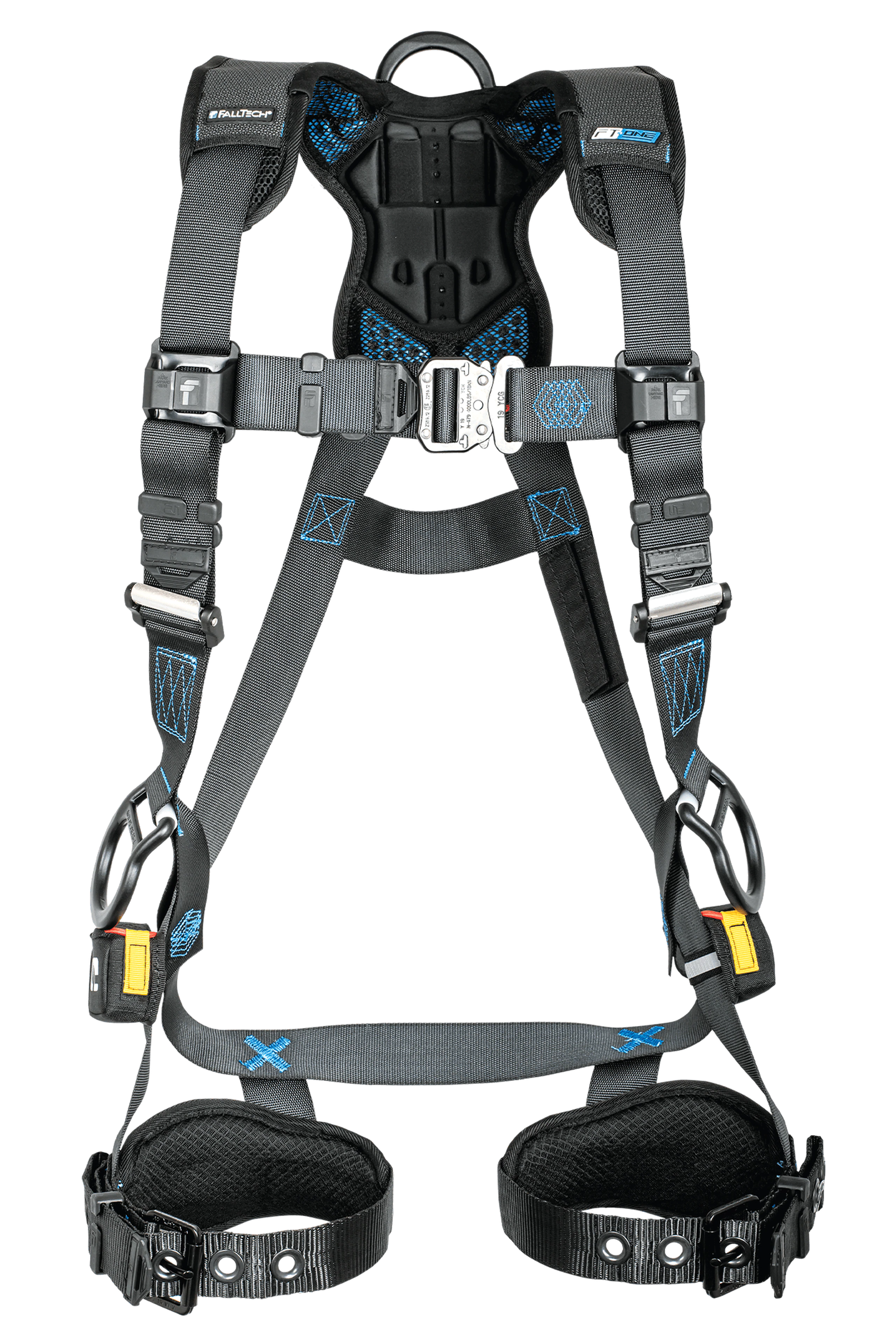 FallTech 8128B3D FT-One™ 3D Standard Non-Belted Full Body Harness, Tongue Buckle Leg Adjustments (each)
