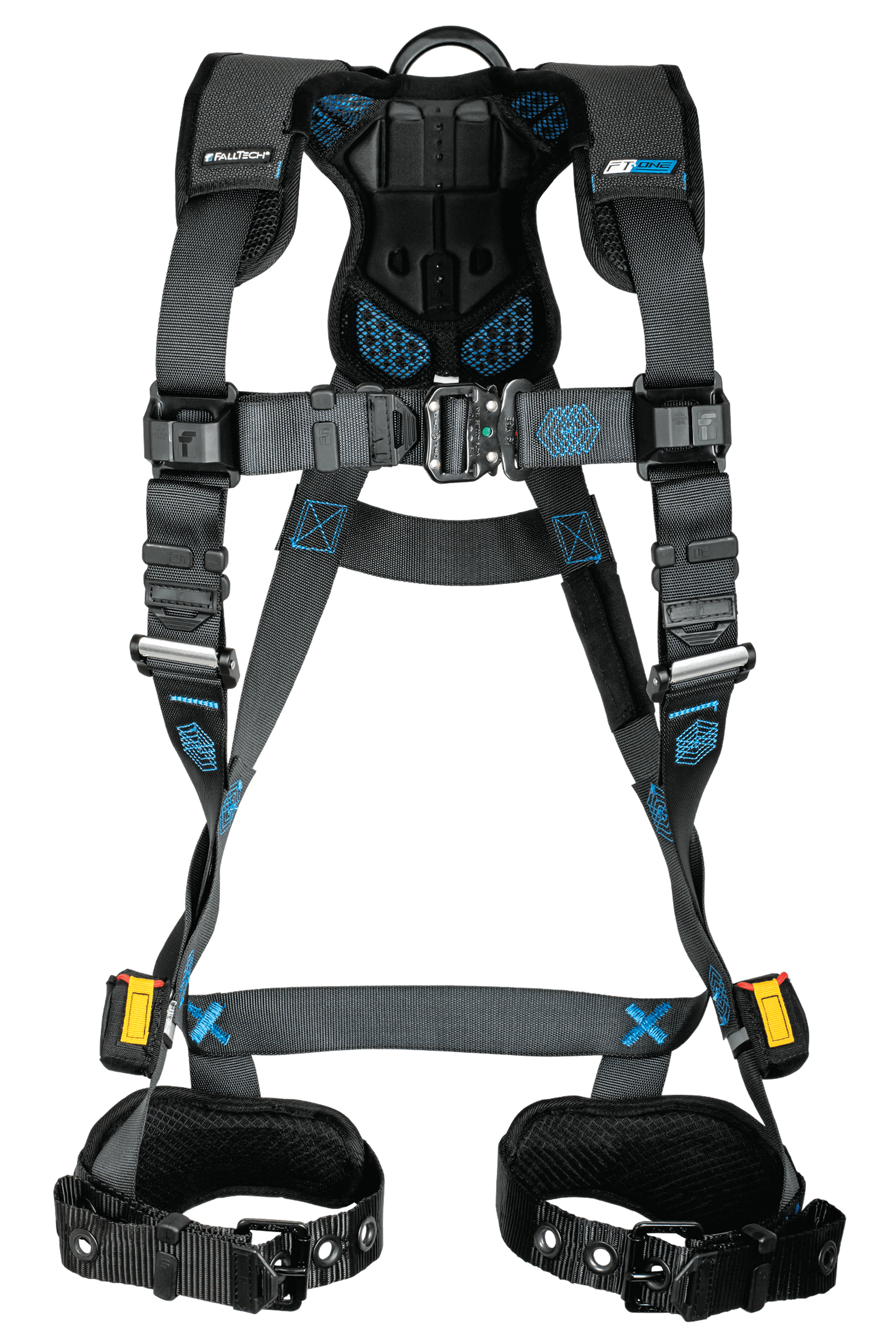 FallTech 8128B FT-One™ 1D Standard Non-Belted Full Body Harness, Tongue Buckle Leg Adjustments (each)