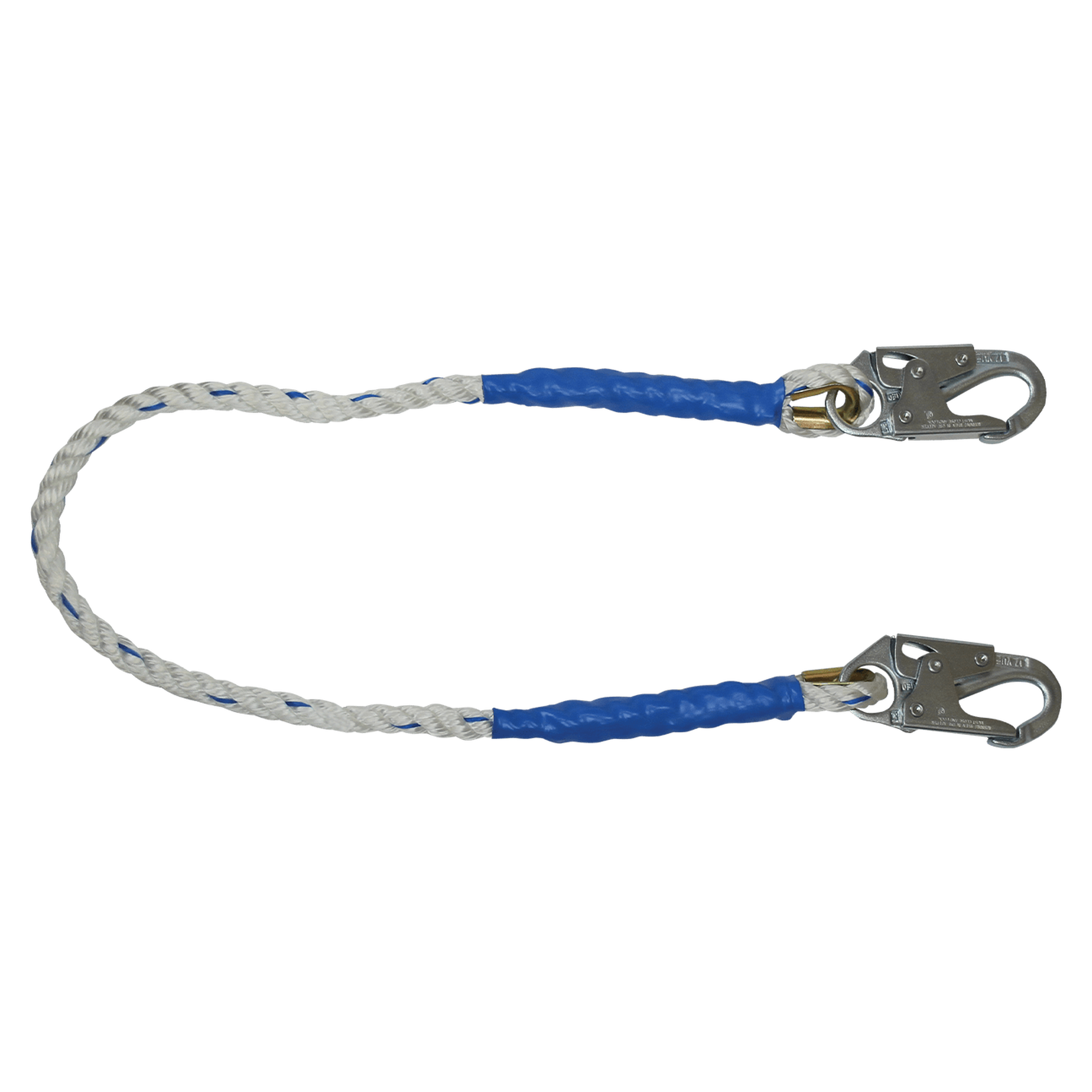 FallTech 8153 3' Rope Restraint Lanyard, Fixed-length with Steel Snap Hooks (each)