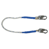 FallTech 8153 3' Rope Restraint Lanyard, Fixed-length with Steel Snap Hooks (each)
