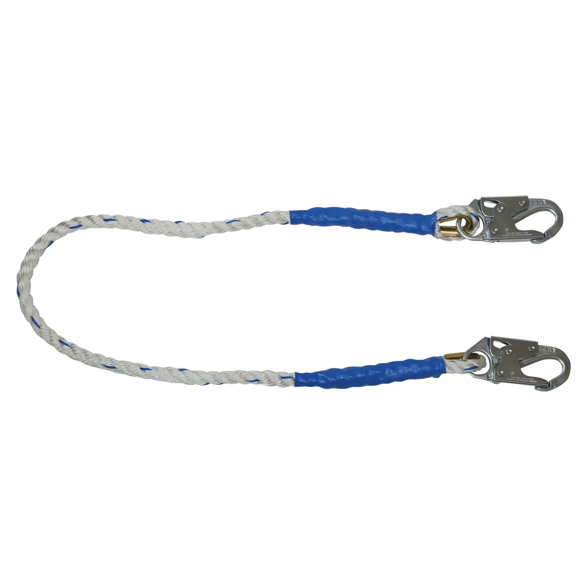 FallTech 8154 4' Rope Restraint Lanyard, Fixed-length with Steel Snap Hooks (each)