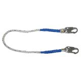 FallTech 8154 4' Rope Restraint Lanyard, Fixed-length with Steel Snap Hooks (each)