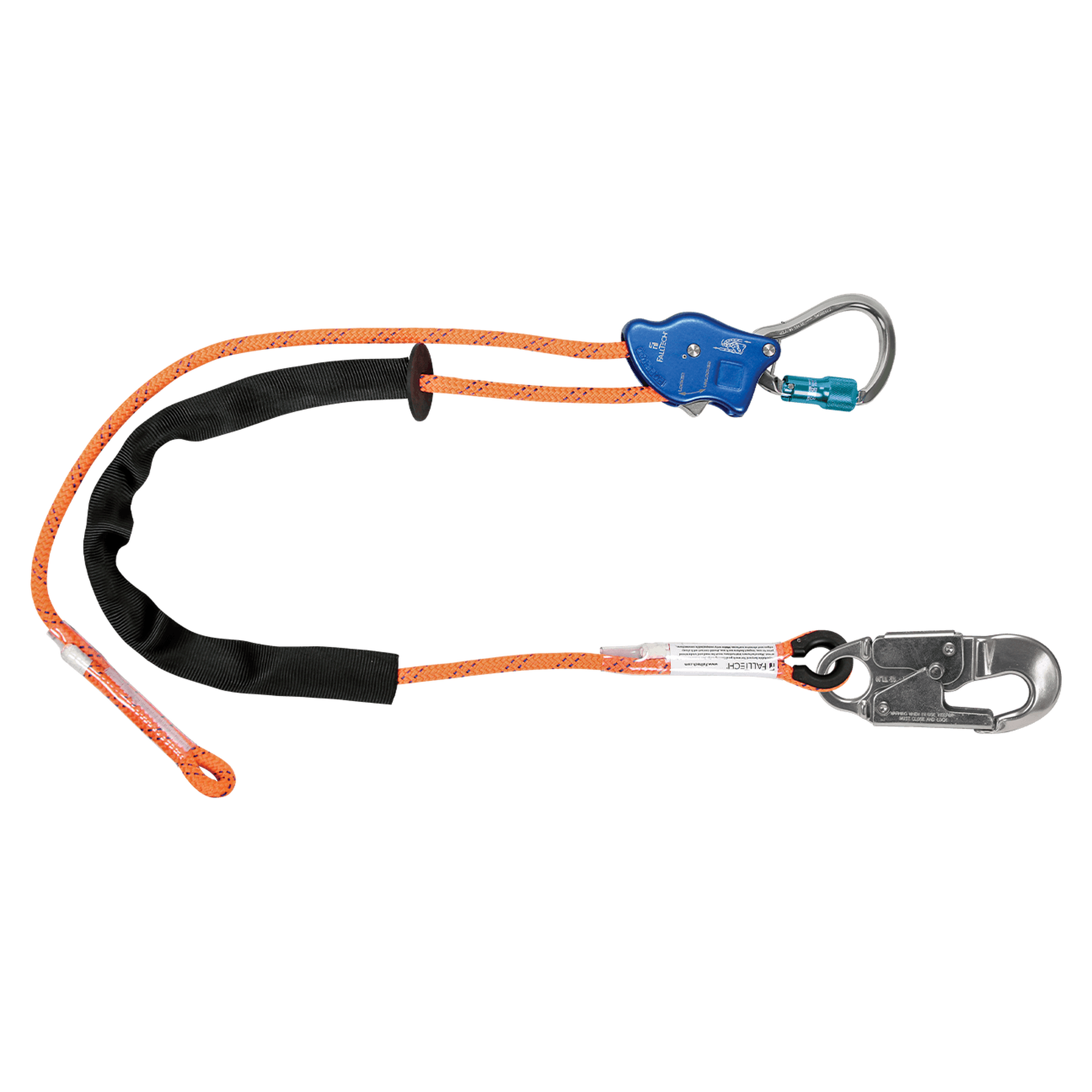 FallTech 8165D Tower Climber® Rope Positioning Lanyard with Aluminum Adjuster with Aluminum Snap Hook and Carabiner (each)