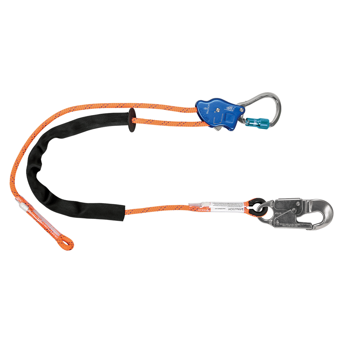 FallTech 8165D Tower Climber® Rope Positioning Lanyard with Aluminum Adjuster with Aluminum Snap Hook and Carabiner (each)