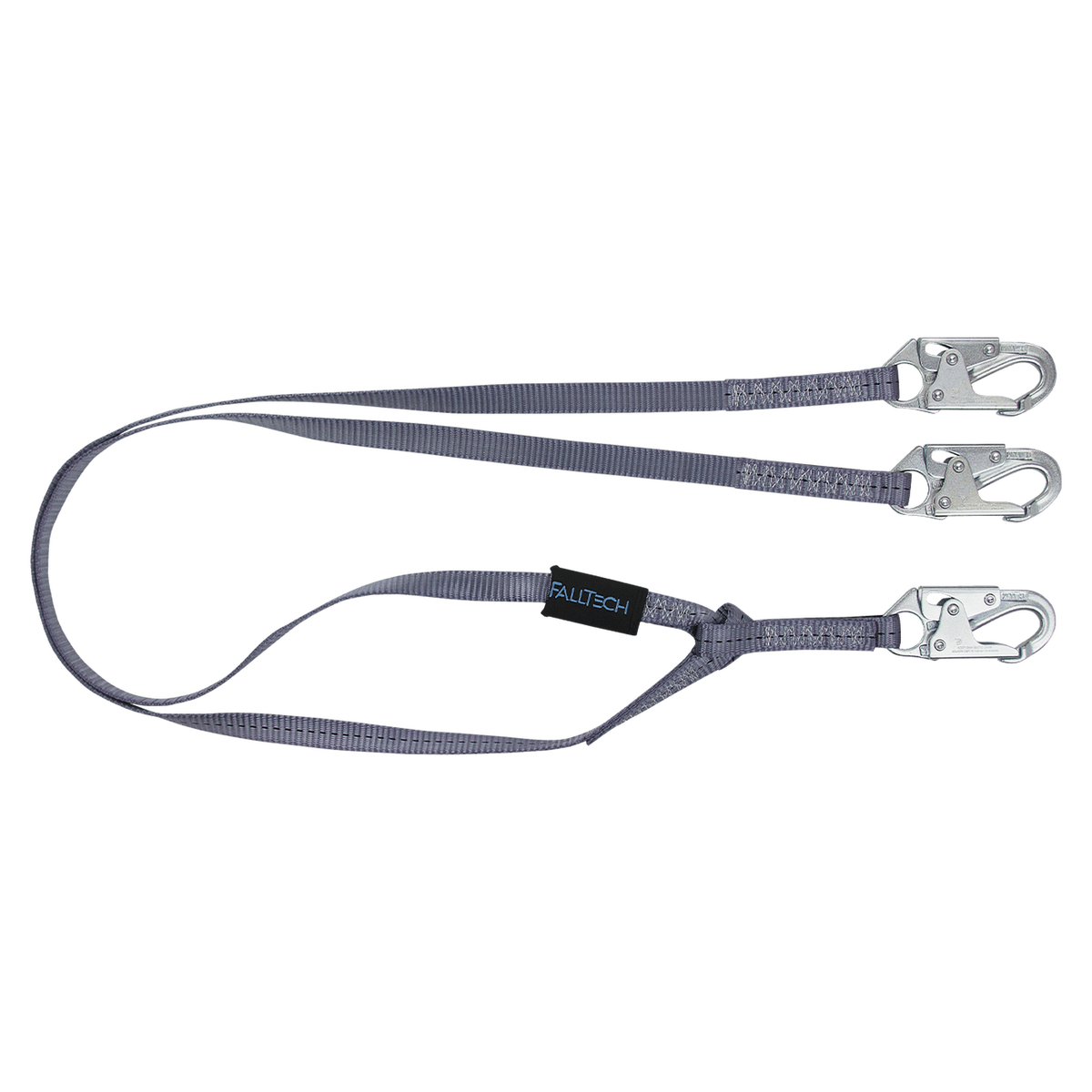 FallTech 8206Y 6' Web Restraint Lanyard, Double-leg Fixed-length with Steel Snap Hooks (each)