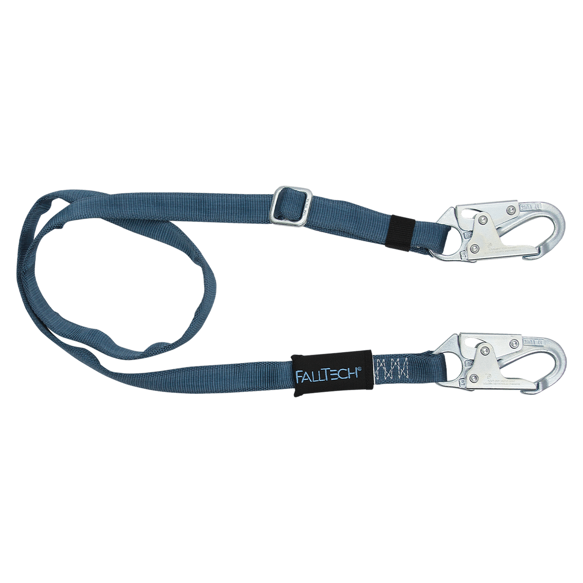 FallTech 820910 6' to 10' Adjustable Length Restraint Lanyard with Steel Snap Hooks (each)