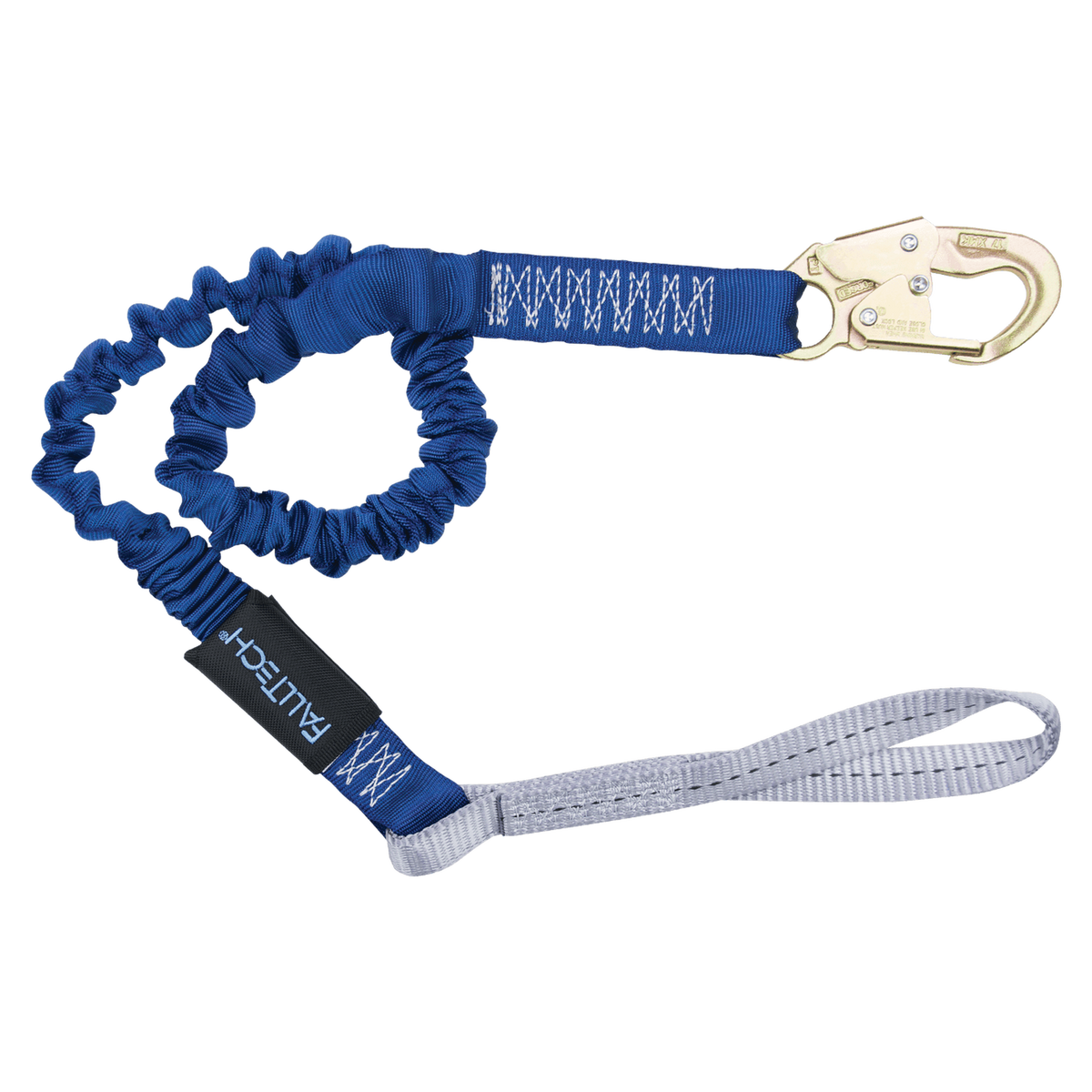 FallTech 8240L 4½' to 6' ElasTech® Energy Absorbing Lanyard, Single-leg with Choke-loop and Steel Snap Hook (each)