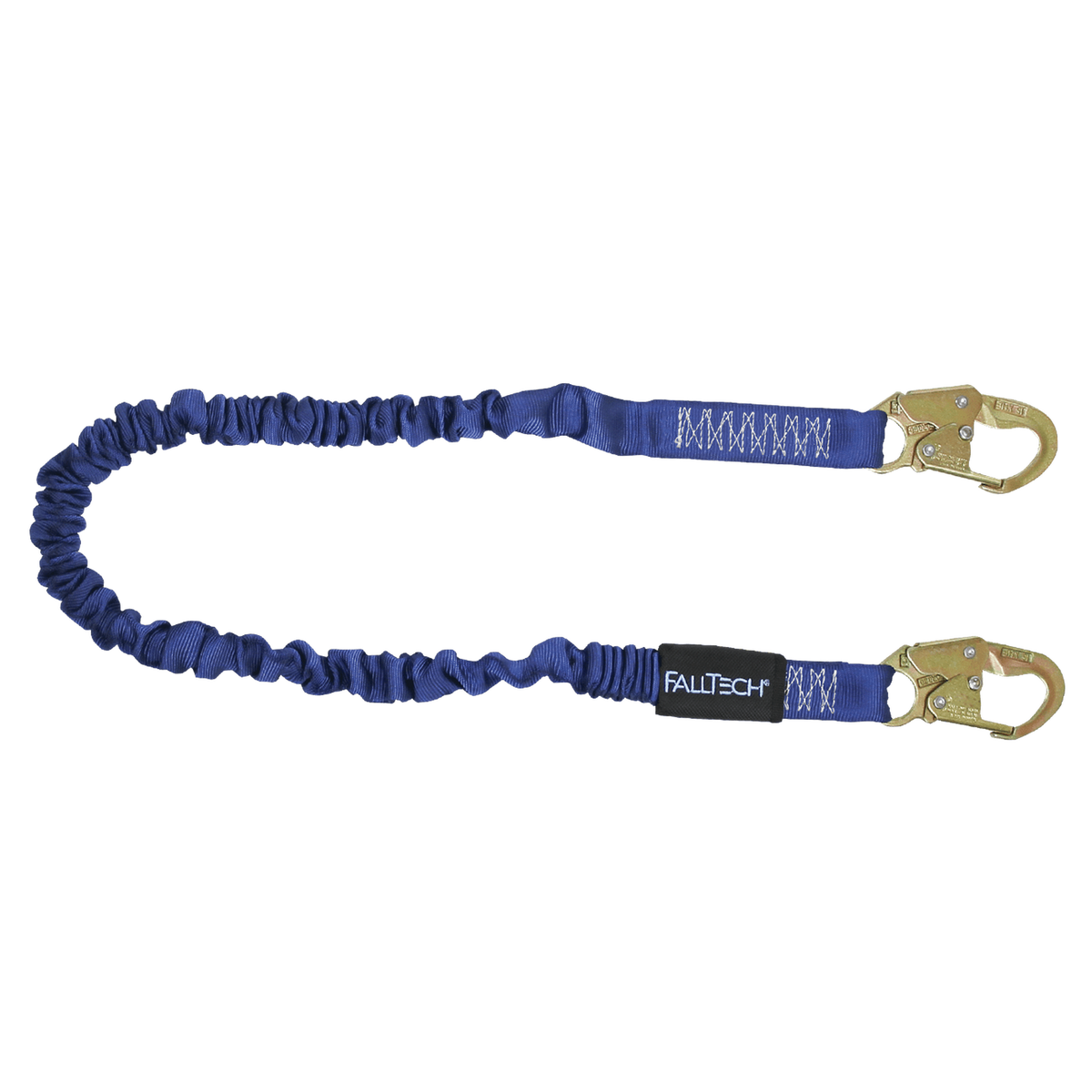 FallTech 8240 4½' to 6' ElasTech® Energy Absorbing Lanyard, Single-leg with Steel Snap Hooks (each)