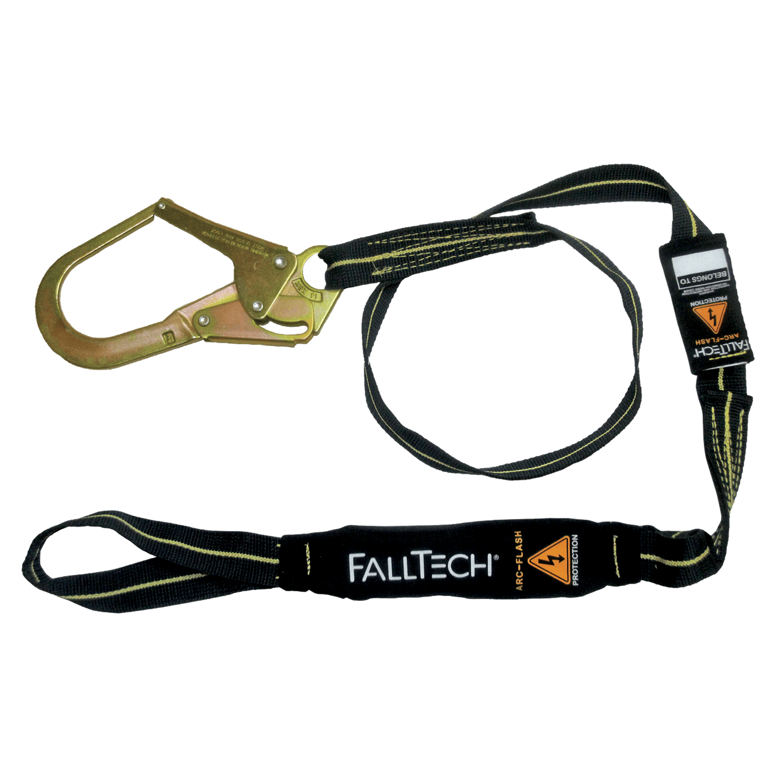 FallTech 82423L 6' Arc Flash Energy Absorbing Lanyard, Single-leg with Choke-loop with Steel Rebar Hook (each)