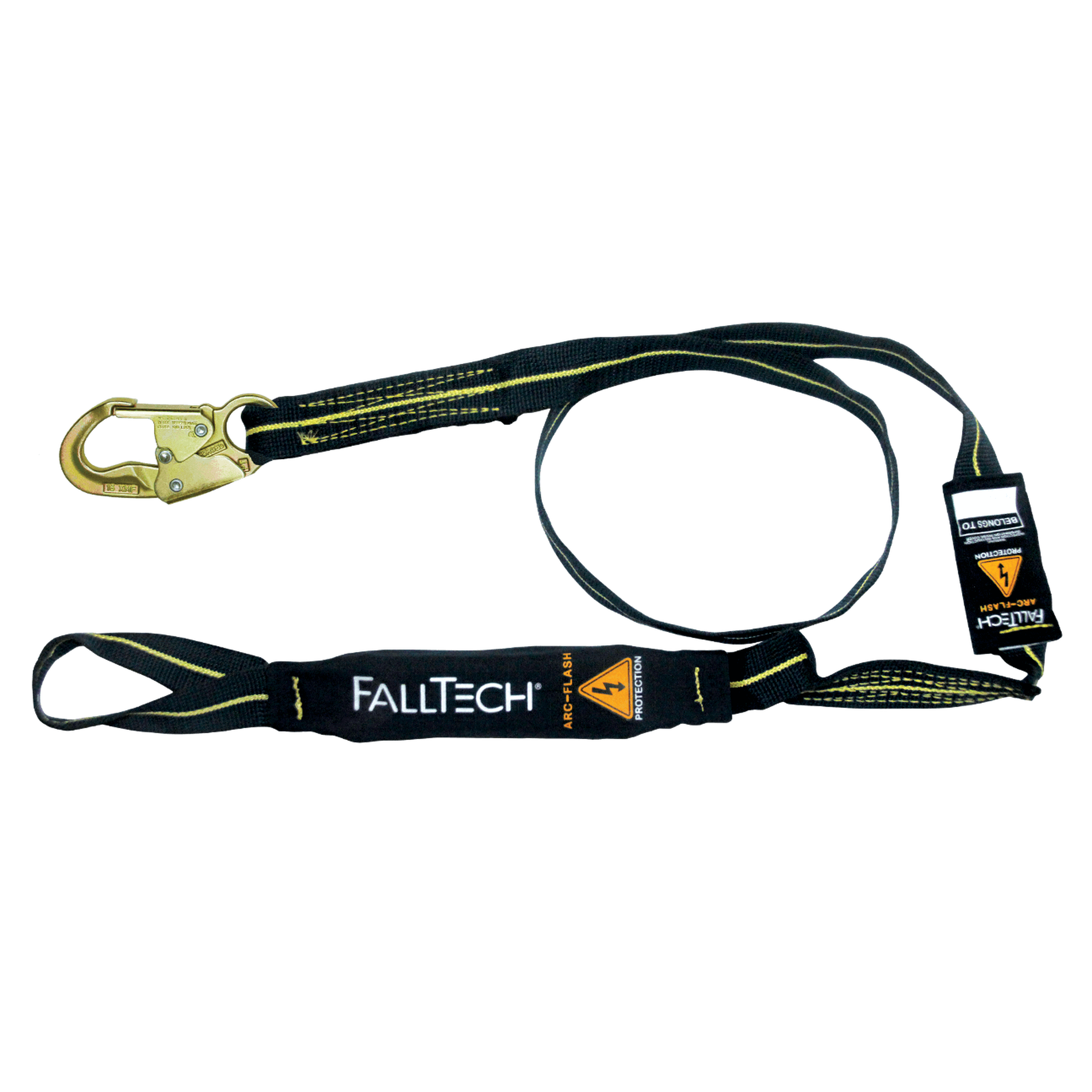 FallTech 82424L 4' Arc Flash Energy Absorbing Lanyard, Single-leg with Choke-loop (each)