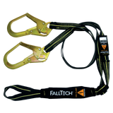 FallTech 8242Y3L 6' Arc Flash Energy Absorbing Lanyard, Double-leg with Choke-loop with Steel Rebar Hooks (each)
