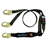 FallTech 8242YAF 6' Arc Flash Energy Absorbing Lanyard, Double-leg with Steel Snap Hooks (each)
