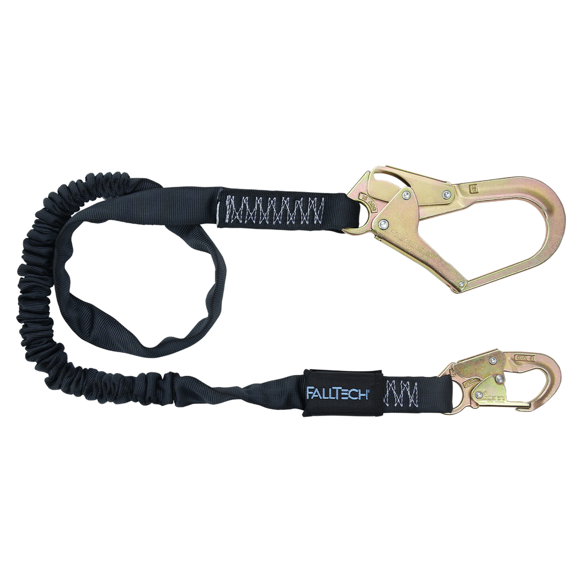 FallTech 82463 6' Heavyweight® Energy Absorbing Lanyard, Single-leg with Steel Connectors (each)