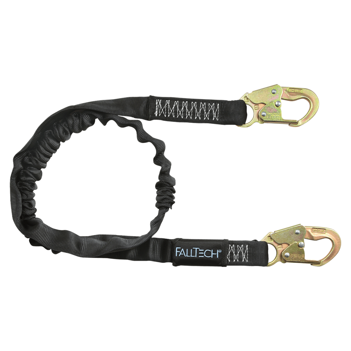 FallTech 8246 6' Heavyweight® Energy Absorbing Lanyard, Single-leg with Steel Snap Hooks (each)