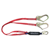 FallTech 8247BY3 6' Ironman® 12' free fall Energy Absorbing Lanyard, Double-leg with Steel Connectors (each)