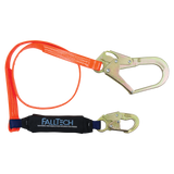 FallTech 82563PC 6' ViewPack® Urethane Coated Energy Absorbing Lanyard, Single-leg with Steel Connectors (each)