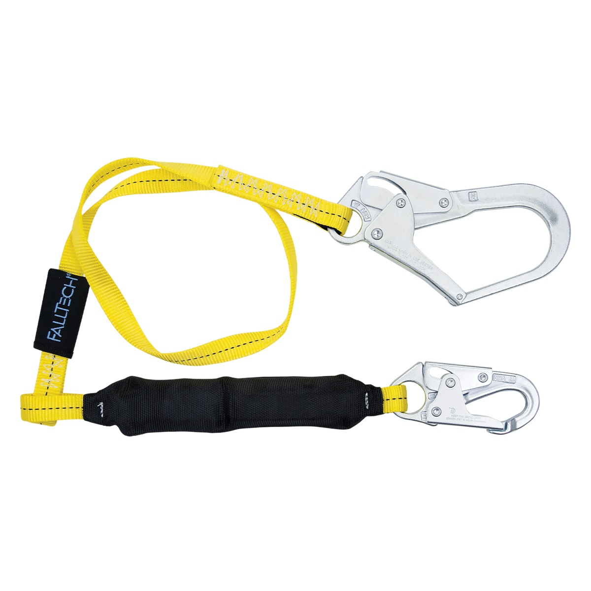 FallTech 8256LT3 6' Soft Pack FT Basic® Energy Absorbing Lanyard, Single-leg with Steel Connectors (each)