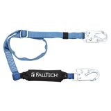 FallTech 8257 4' to 6' ViewPack® Adjustable Energy Absorbing Lanyard, Single-leg with Steel Snap Hooks (each)