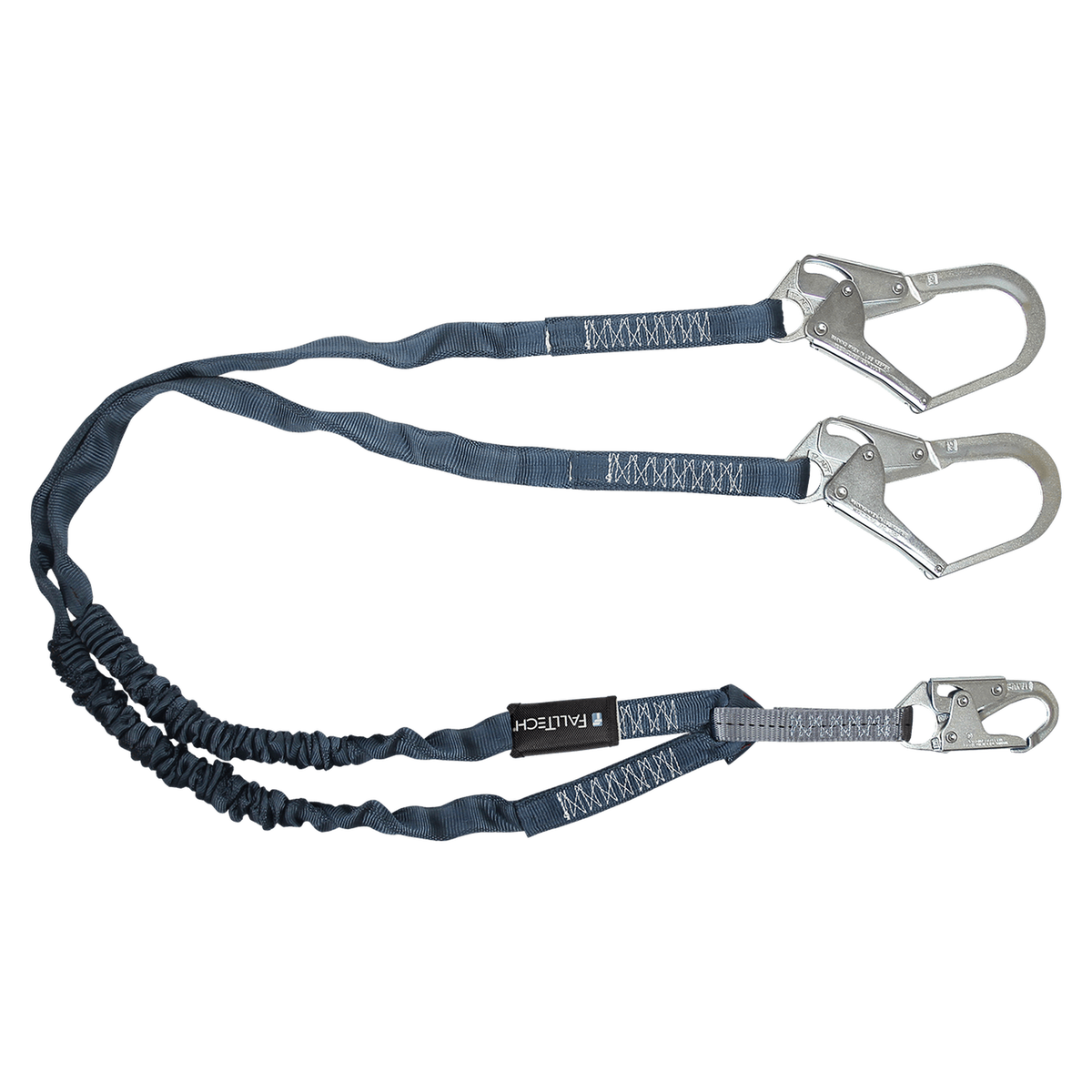 FallTech 8259Y3 6' Internal Energy Absorbing Lanyard, Double-leg with Steel Connectors (each)