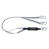 FallTech 82608 6' ViewPack® Energy Absorbing Lanyard, Double-leg with Steel Snap Hooks (each)