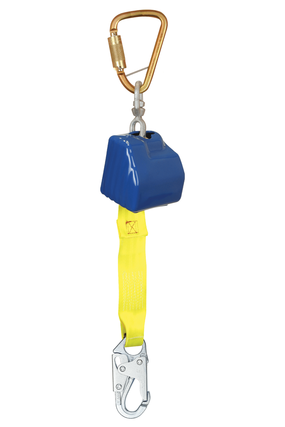 FallTech 8262 8' Web Retractor with Steel Snap Hook, Includes Standard Size Steel Anchorage Carabiner (each)