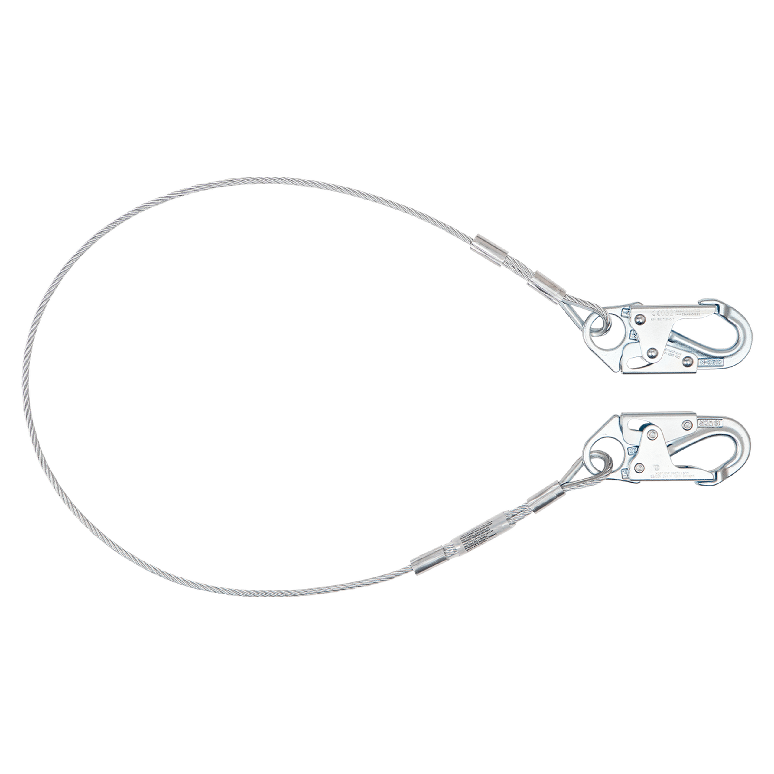 FallTech 830710 10' Coated Cable Restraint Lanyard, Fixed-length with Steel Snap Hooks (each)