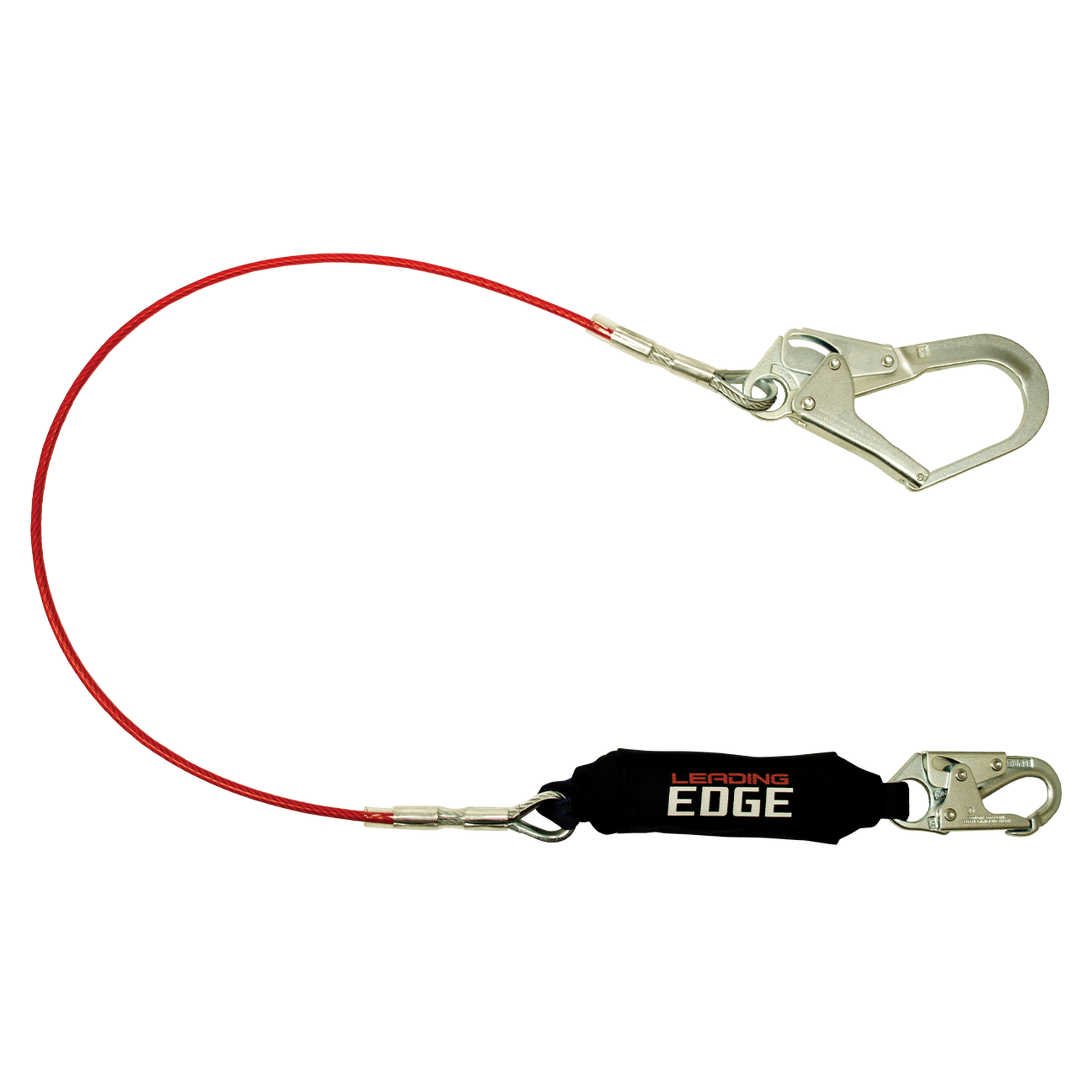 FallTech 8354LE3 6' Leading Edge Cable Energy Absorbing Lanyard, Single-leg with Steel Connectors (each)