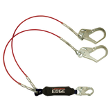FallTech 8354LEY3 6' Leading Edge Cable Energy Absorbing Lanyard, Double-leg with Steel Connectors (each)