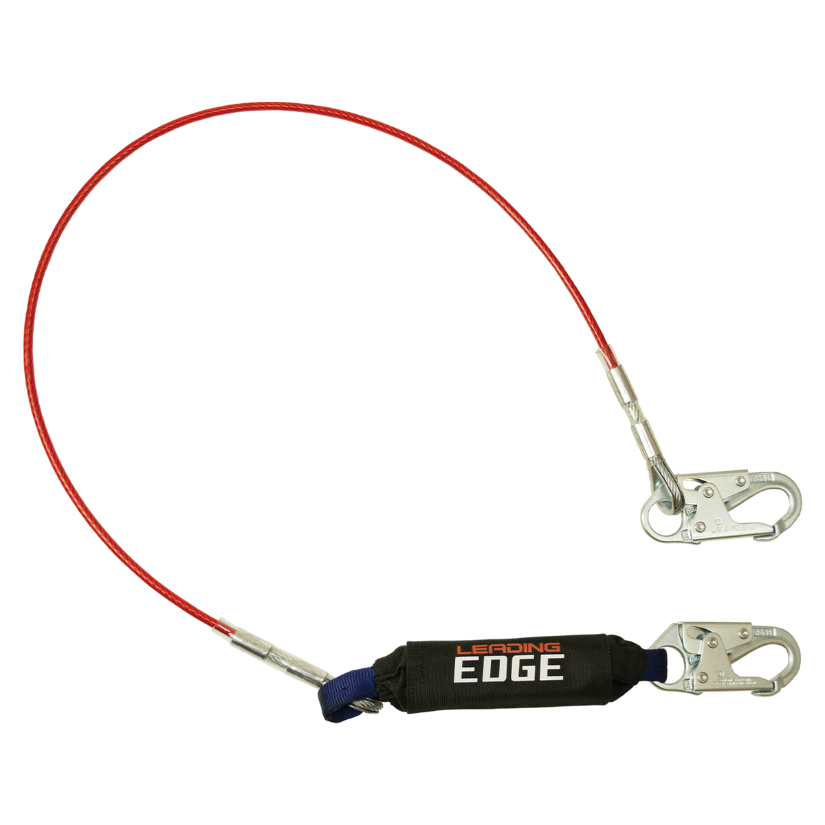 FallTech 8354LE 6' Leading Edge Cable Energy Absorbing Lanyard, Single-leg with Steel Snap Hooks (each)