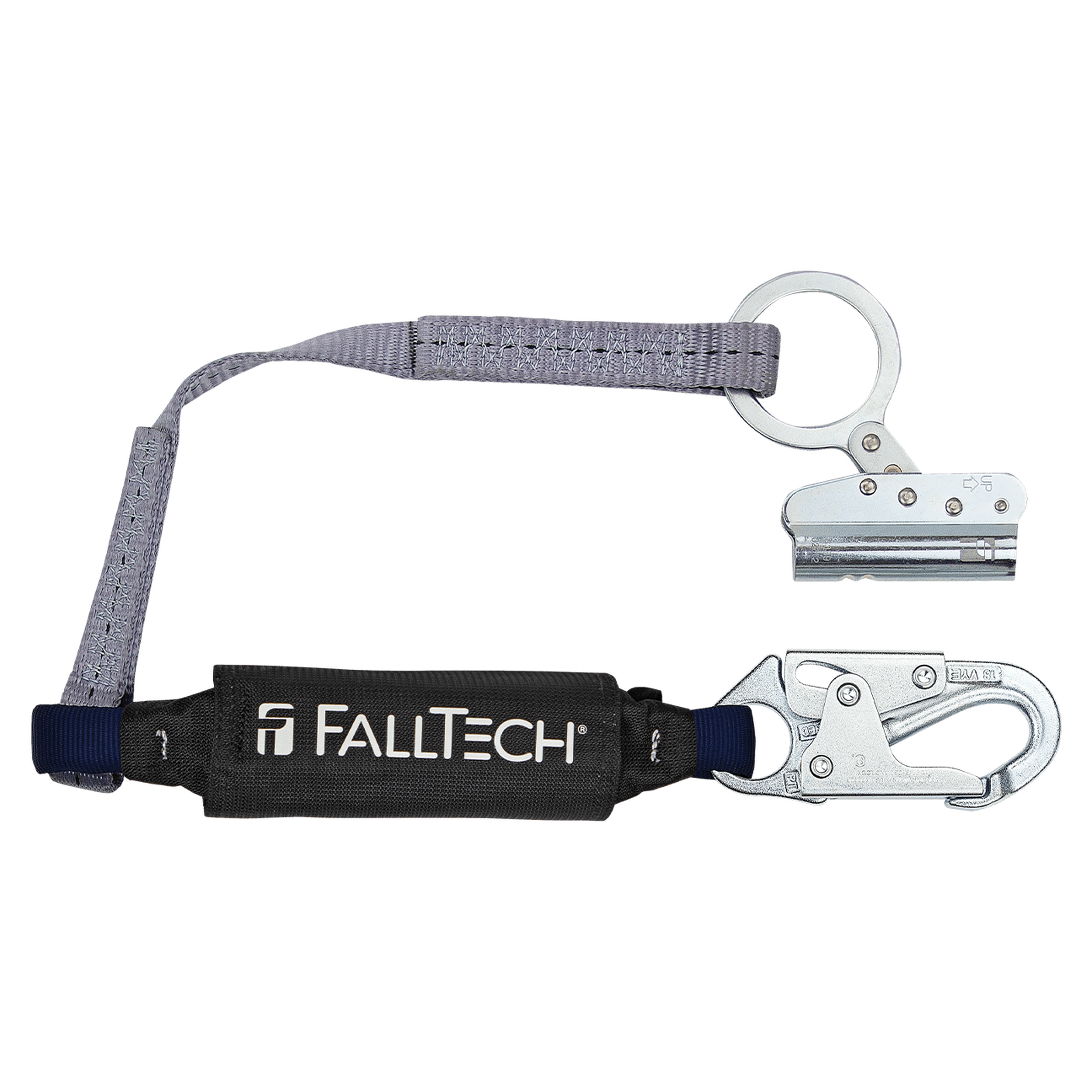 FallTech 8368 Trailing Rope Adjuster with 3' ViewPack® Energy Absorbing Lanyard (each)