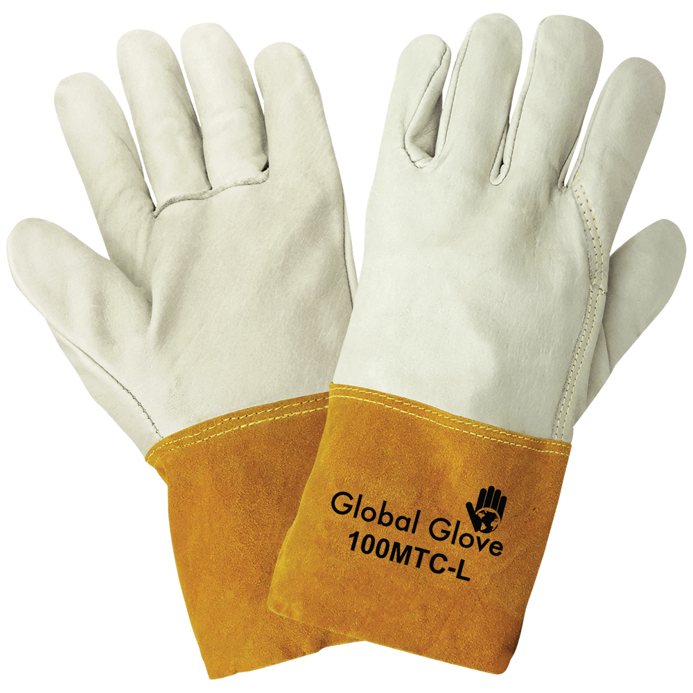Global Glove & Safety 100MTC Premium Grain Cowhide Mig/Tig Welder Gloves