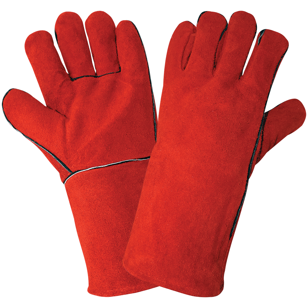 Global Glove & Safety 1200E Economy Grade Split Leather Welders Gloves